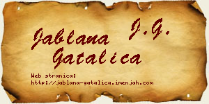 Jablana Gatalica vizit kartica